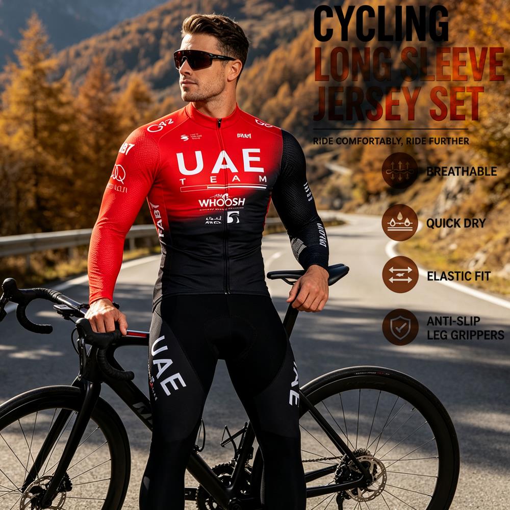 Cycling Gear Brands - Wiosenno-letni zestaw kolarski z długim rękawem,