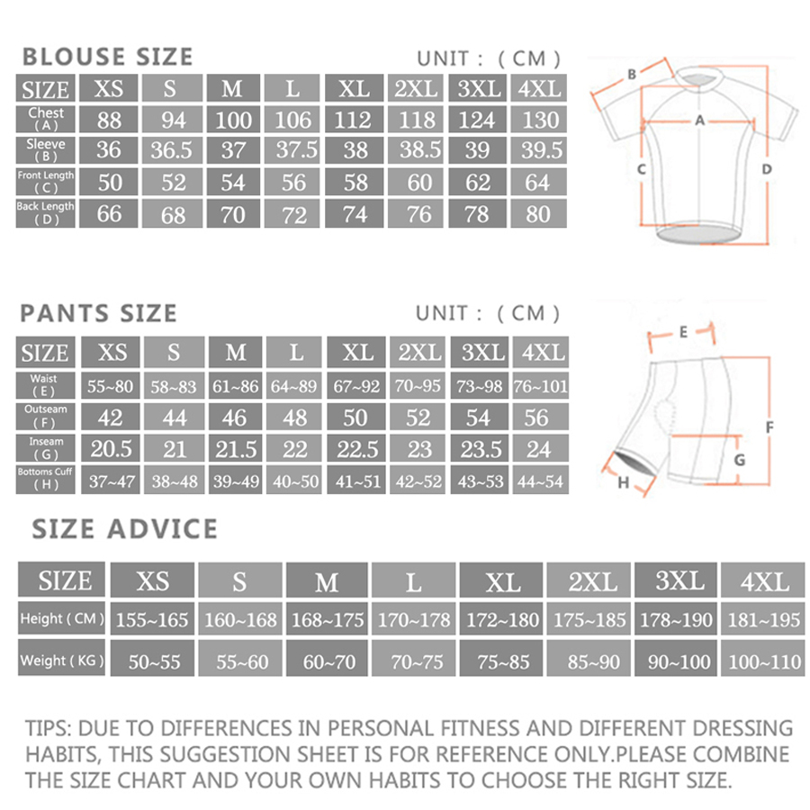 Zestaw kolarski Rcn Rvouei, le – Cycling Gear Jersey recenzja i cena